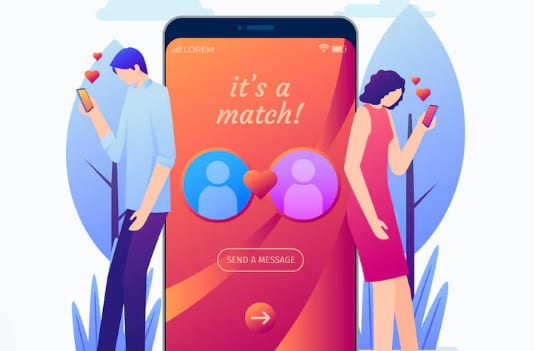 Illustration of a mobile match screen used for the mobile browsing section